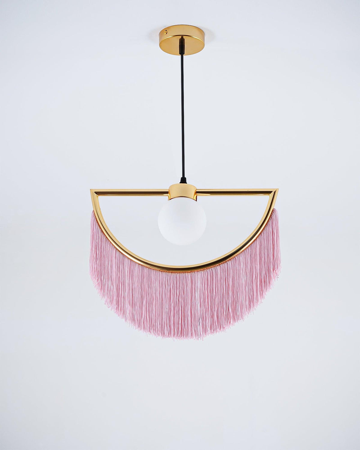 Sirove Pendelleuchte Stofffransen Kugel Retro Bohemian