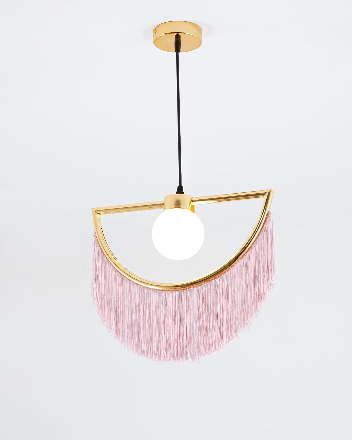 Sirove Pendelleuchte Stofffransen Kugel Retro Bohemian