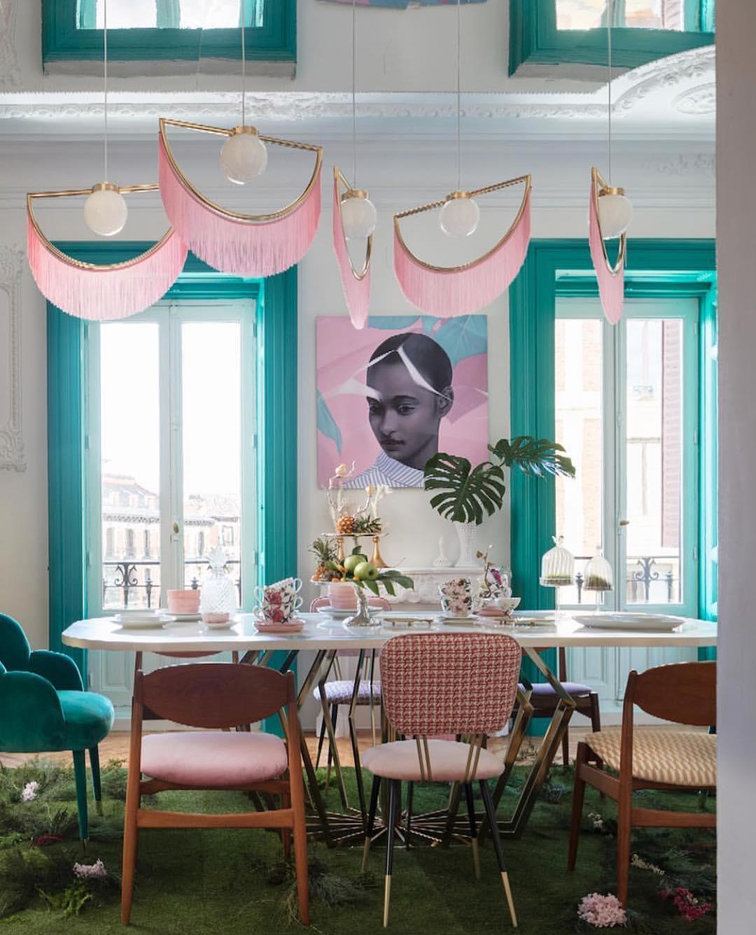 Sirove Pendelleuchte Stofffransen Kugel Retro Bohemian