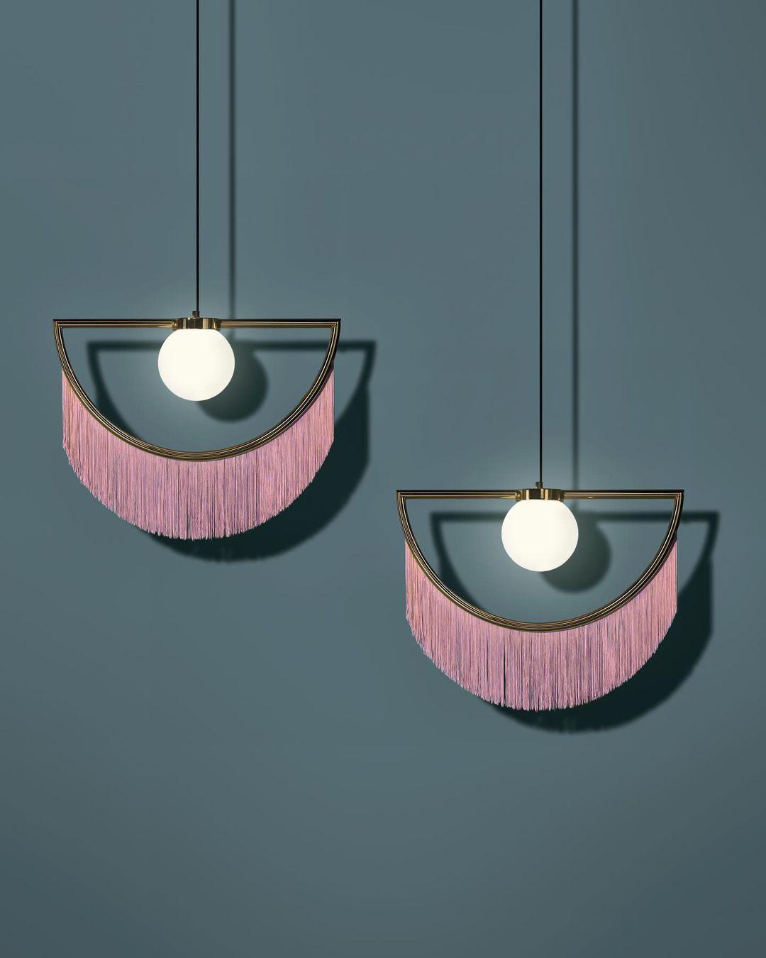 Sirove Pendelleuchte Stofffransen Kugel Retro Bohemian