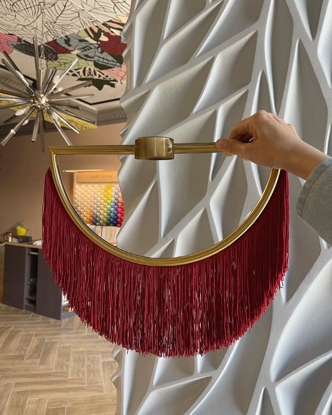Sirove Pendelleuchte Stofffransen Kugel Retro Bohemian