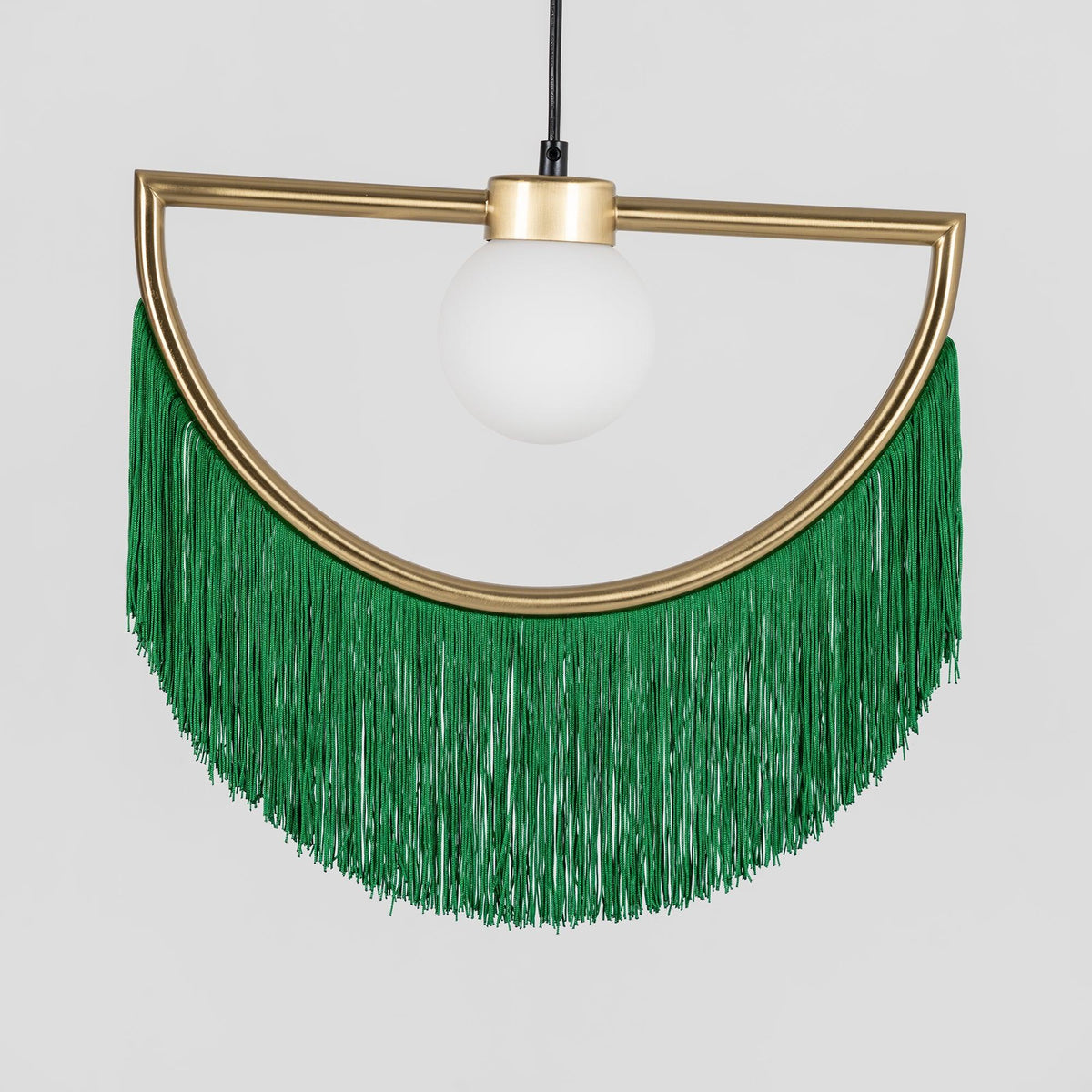Sirove Pendelleuchte Stofffransen Kugel Retro Bohemian