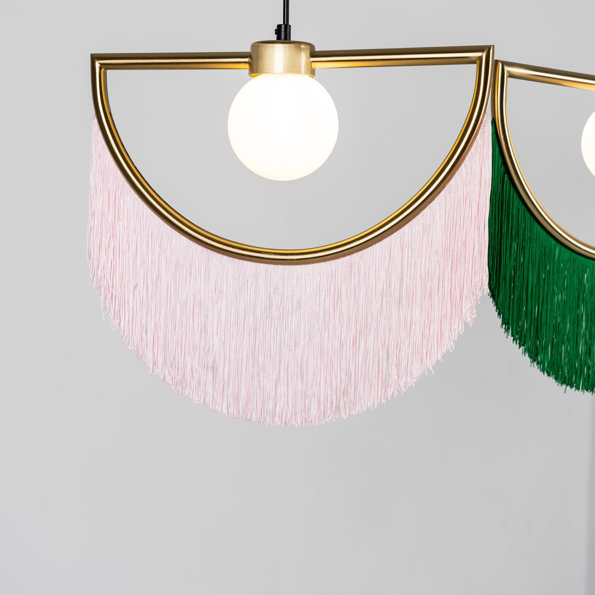 Sirove Pendelleuchte Stofffransen Kugel Retro Bohemian