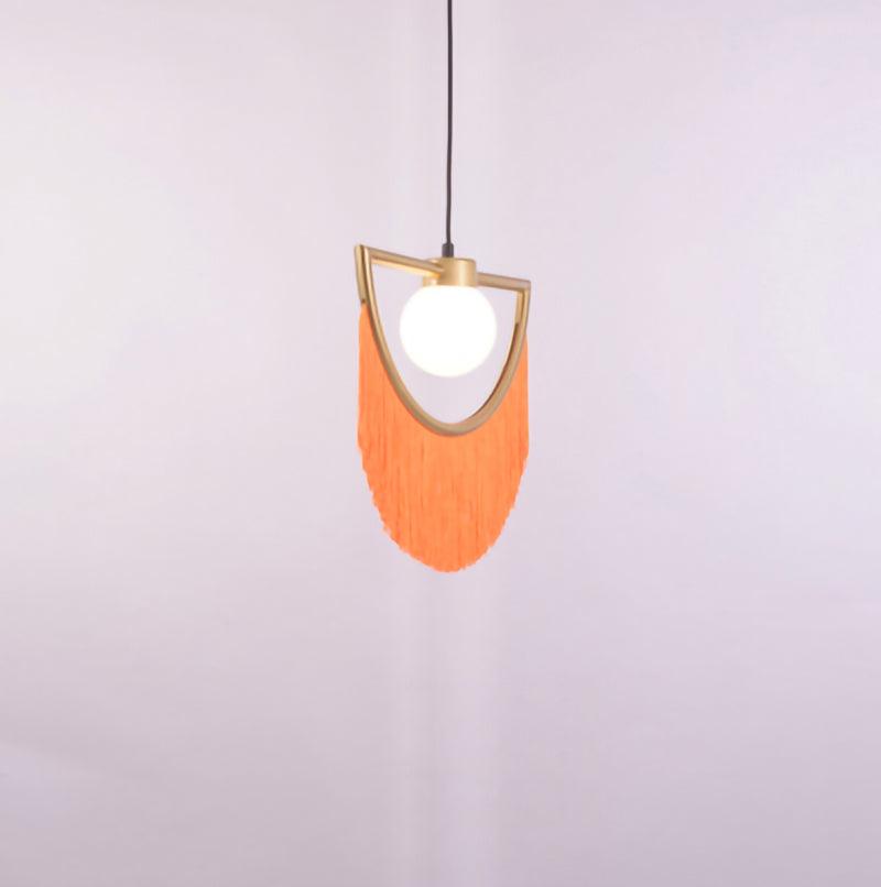 Sirove Pendelleuchte Stofffransen Kugel Retro Bohemian