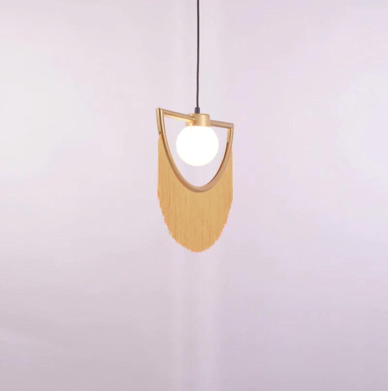 Sirove Pendelleuchte Stofffransen Kugel Retro Bohemian