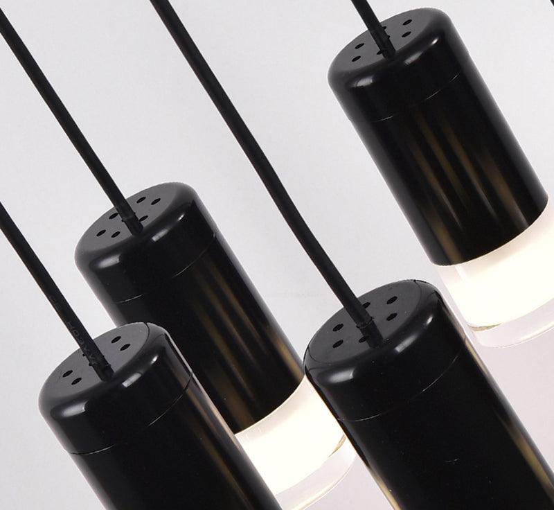 Elaalora Pendelleuchte Geometrisches Drahtdesign Schwarz LED