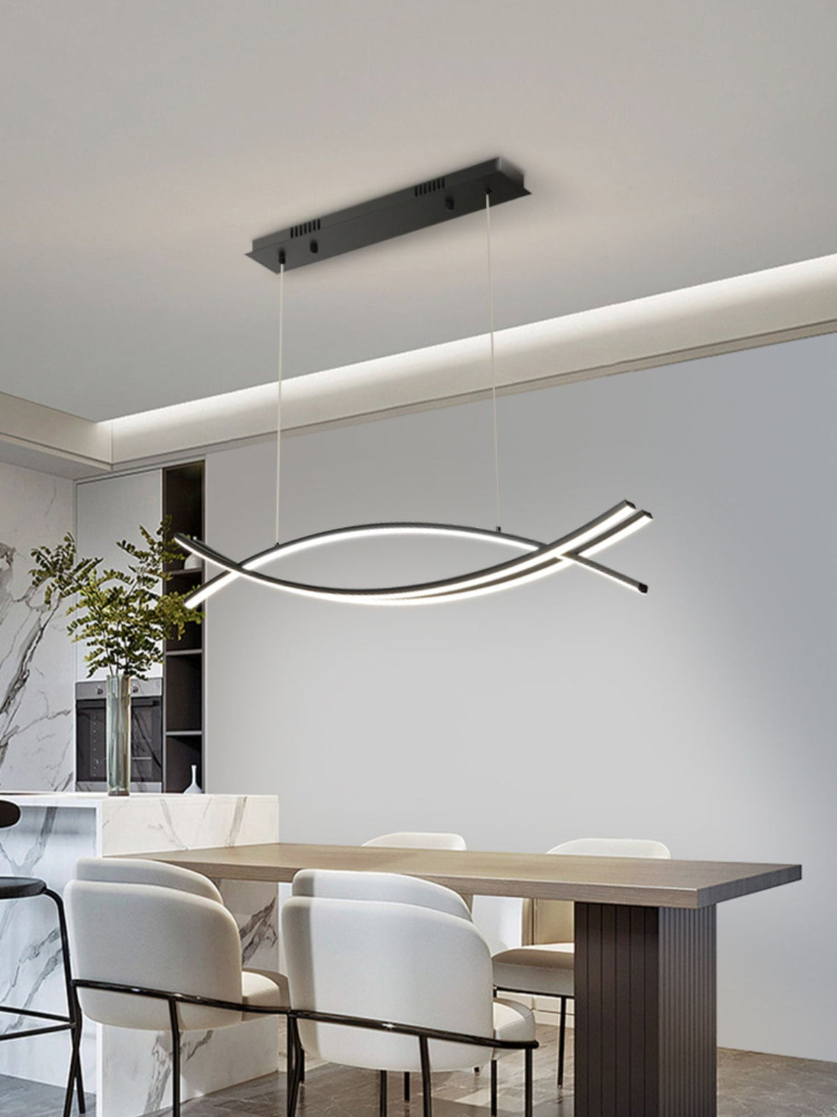 Curinis Kronleuchter im zeitgenössischen minimalistischen Stil mit LED
