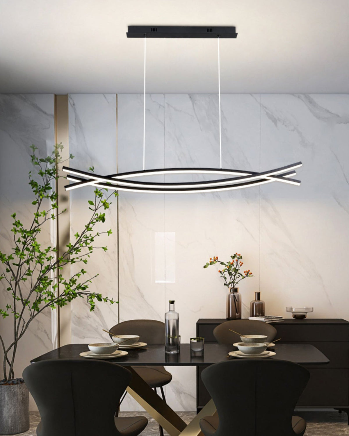 Curinis Kronleuchter im zeitgenössischen minimalistischen Stil mit LED