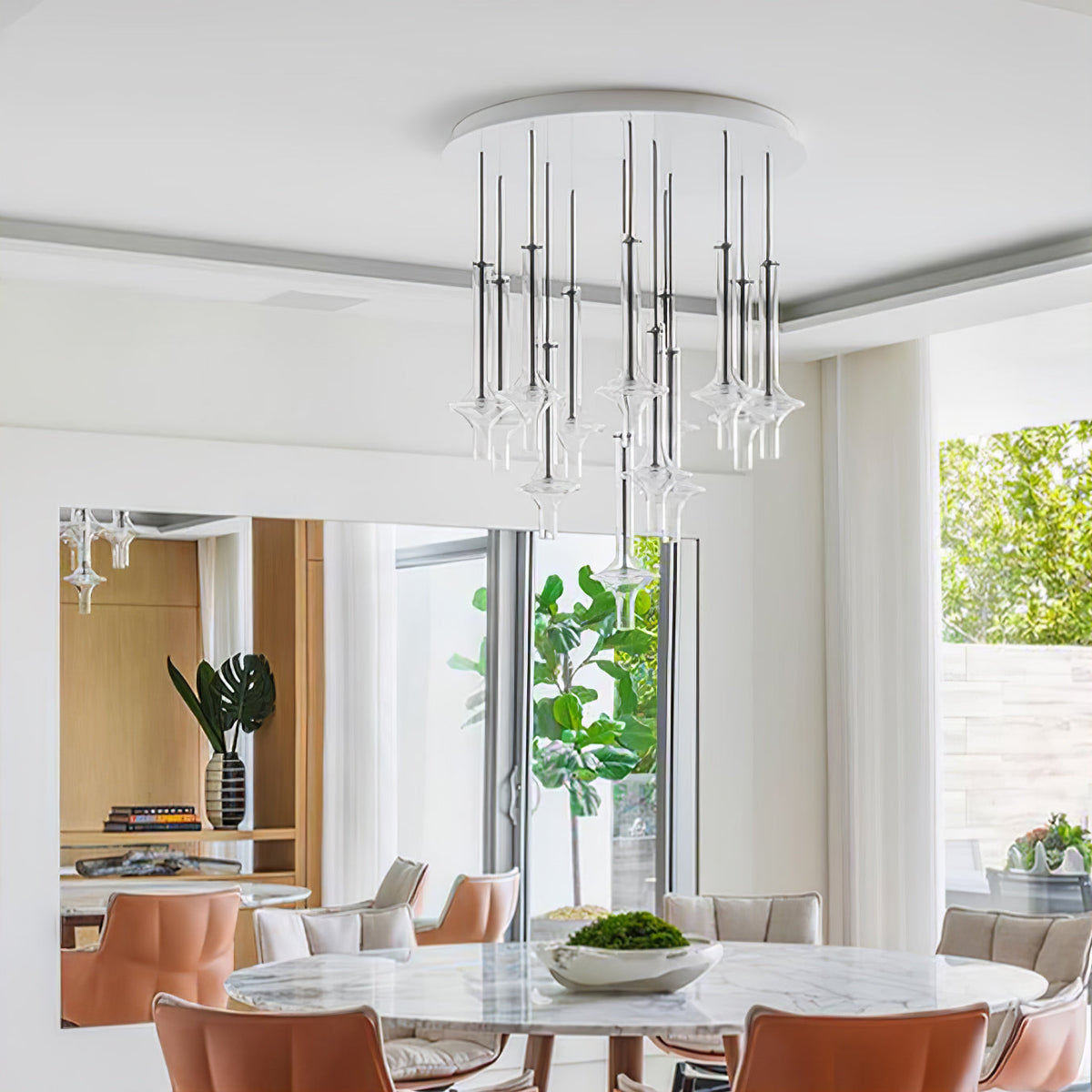 Sarenol Pendelleuchte aus Glas im industriellen Glam-Stil