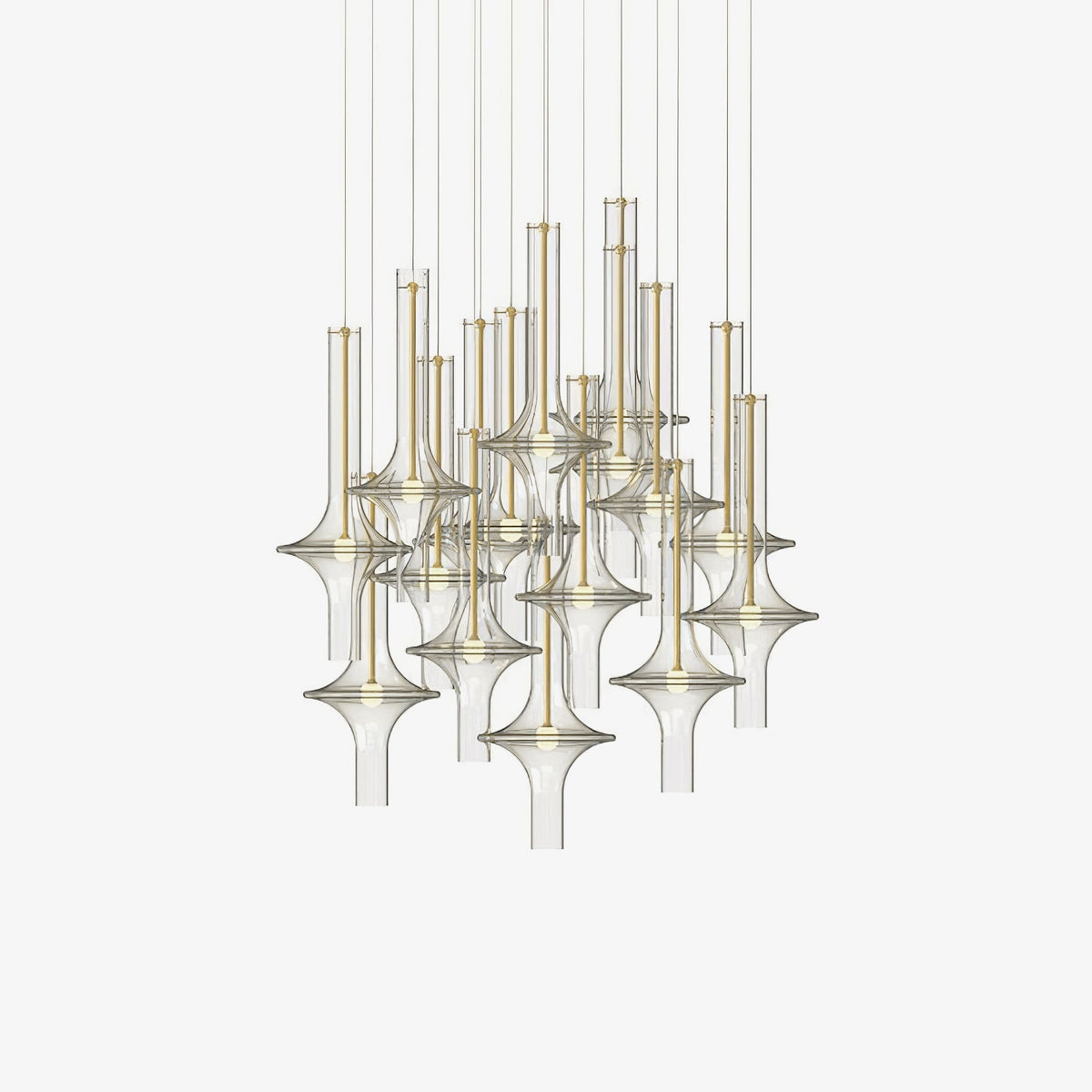Sarenol Pendelleuchte aus Glas im industriellen Glam-Stil