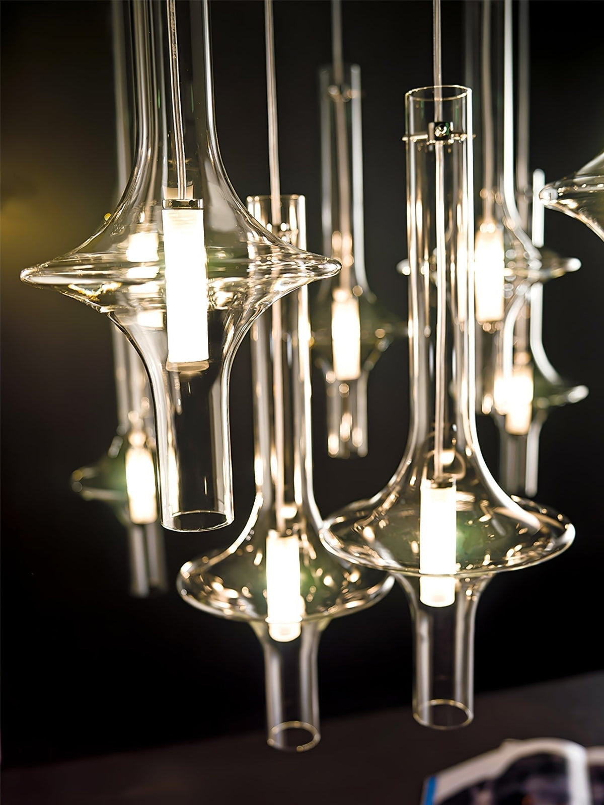 Sarenol Pendelleuchte aus Glas im industriellen Glam-Stil