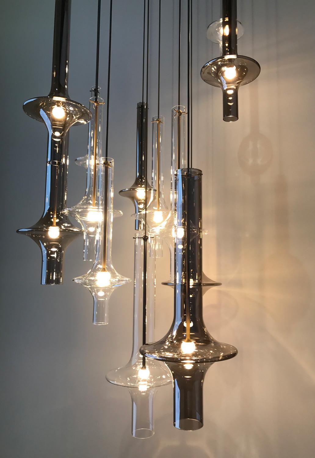 Sarenol Pendelleuchte aus Glas im industriellen Glam-Stil