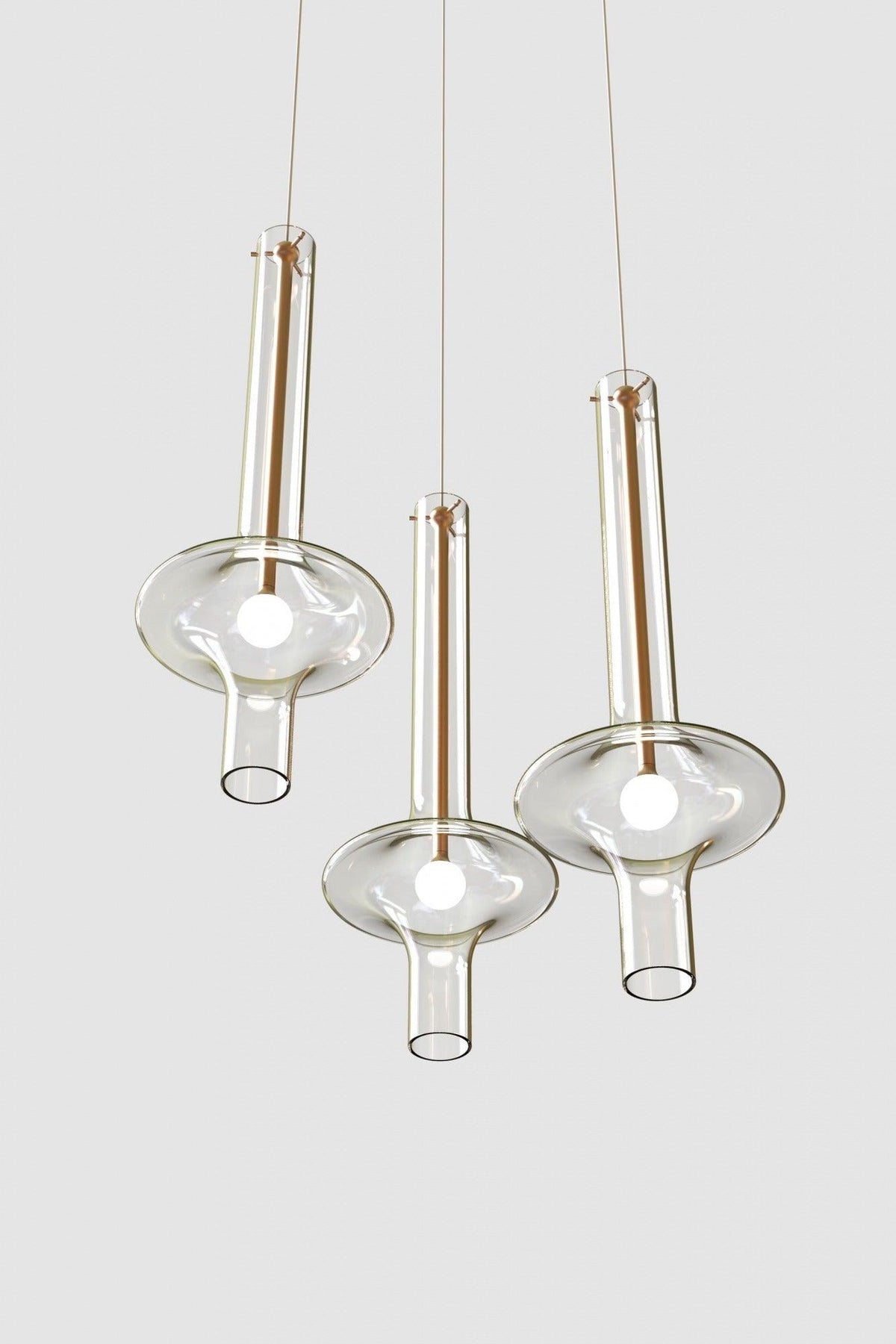 Sarenol Pendelleuchte aus Glas im industriellen Glam-Stil