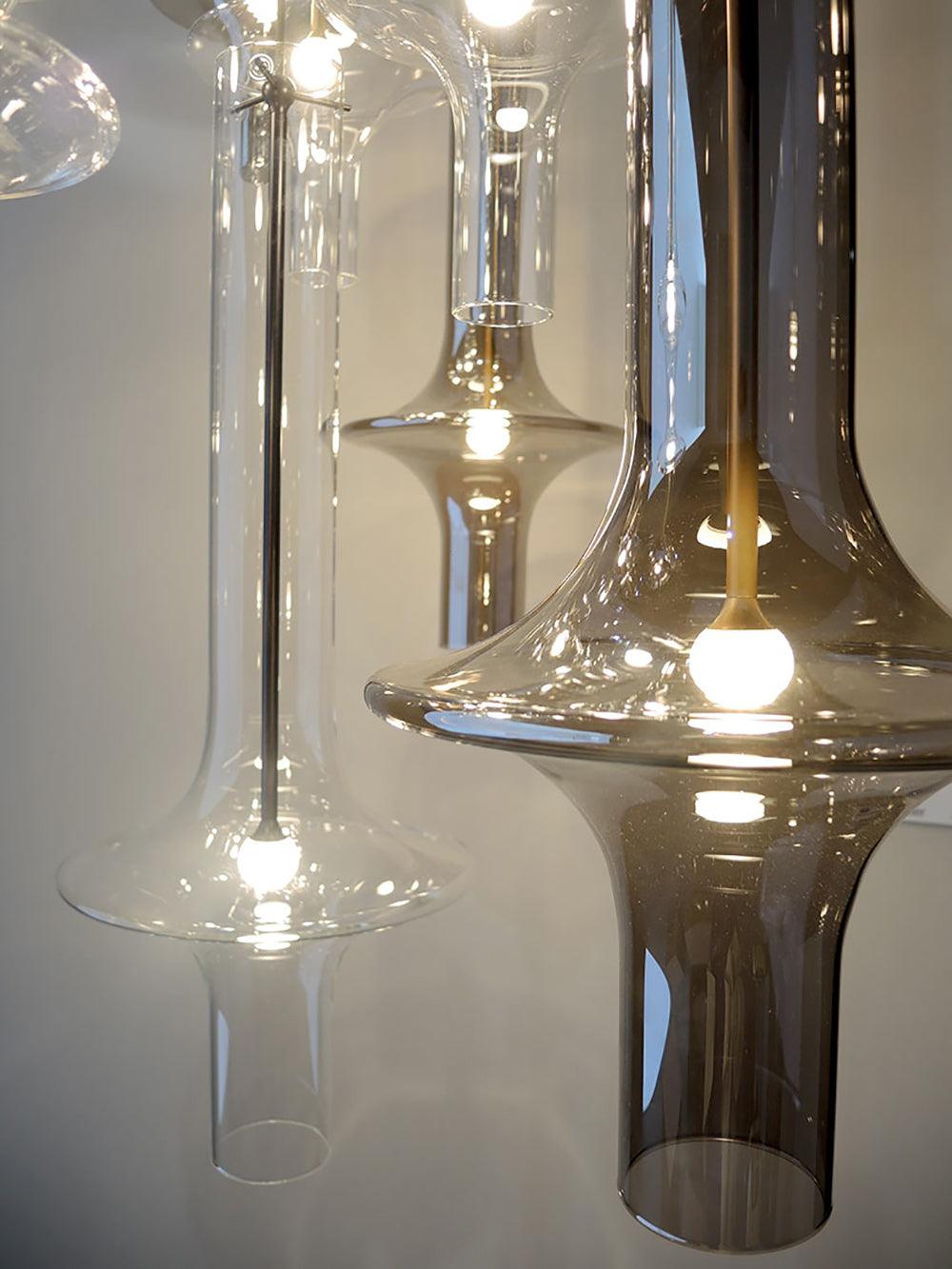 Sarenol Pendelleuchte aus Glas im industriellen Glam-Stil