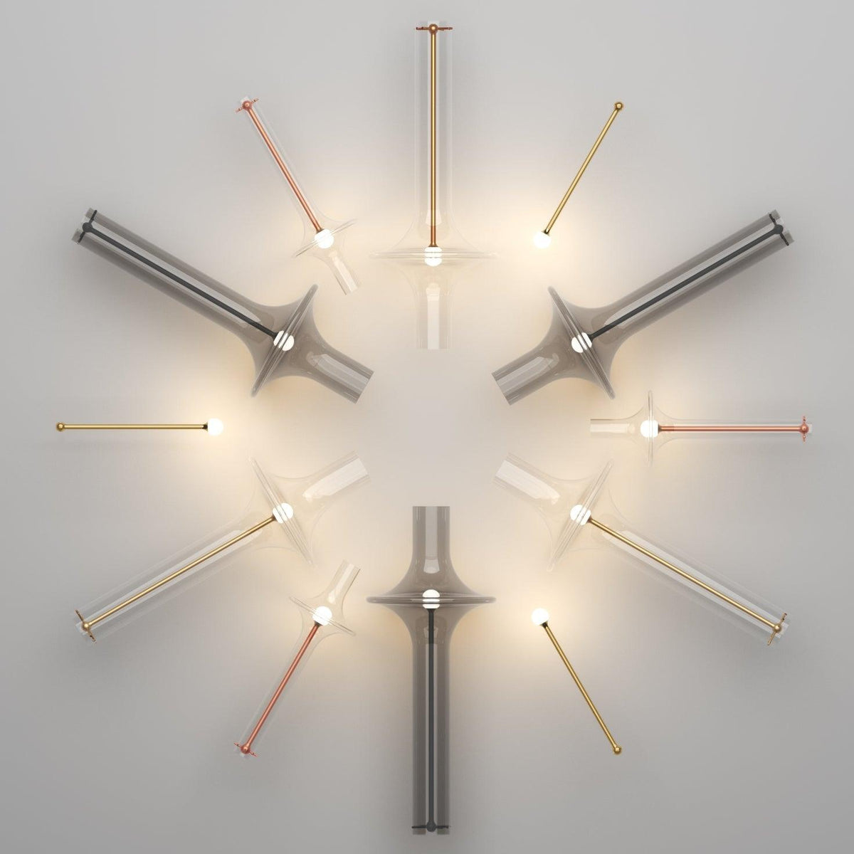 Sarenol Pendelleuchte aus Glas im industriellen Glam-Stil