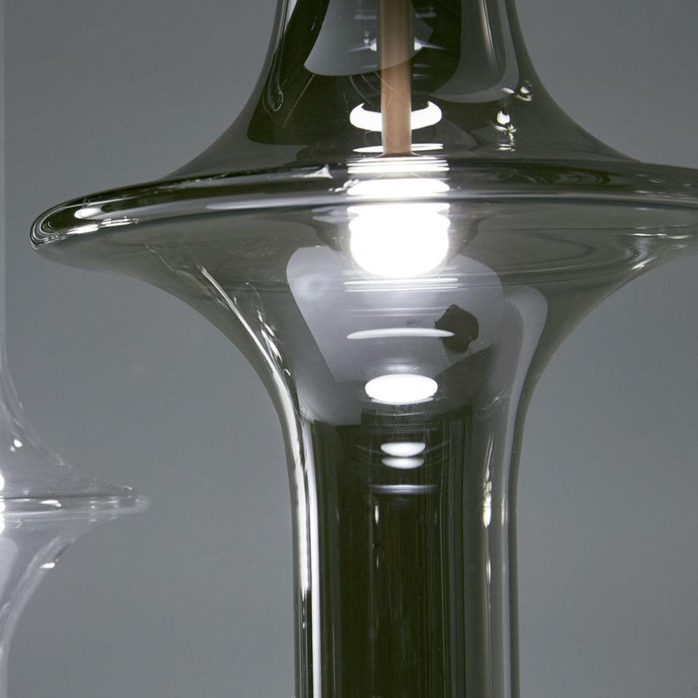 Sarenol Pendelleuchte aus Glas im industriellen Glam-Stil