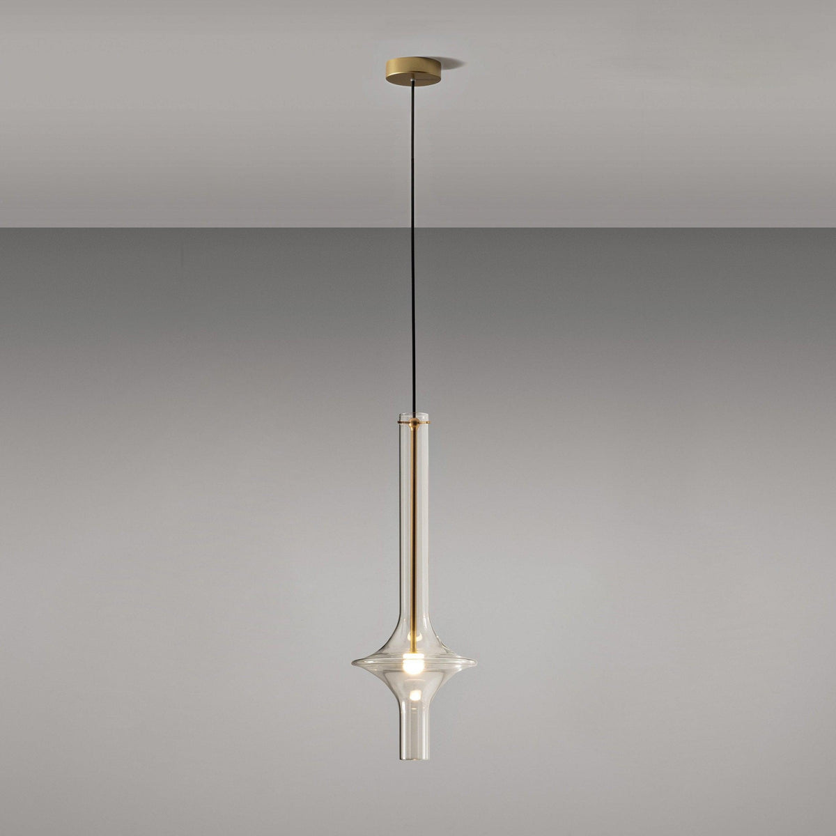Sarenol Pendelleuchte aus Glas im industriellen Glam-Stil