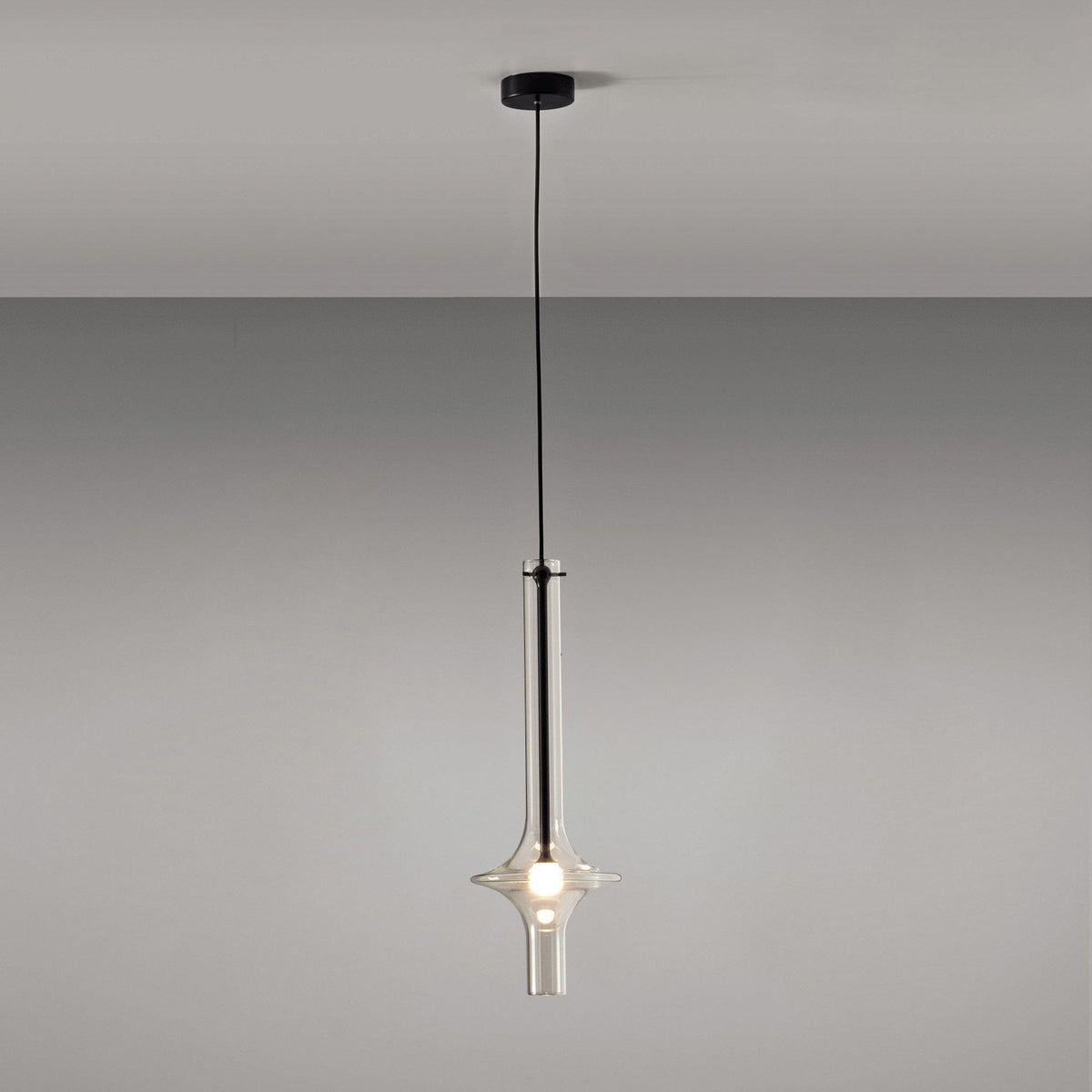 Sarenol Pendelleuchte aus Glas im industriellen Glam-Stil