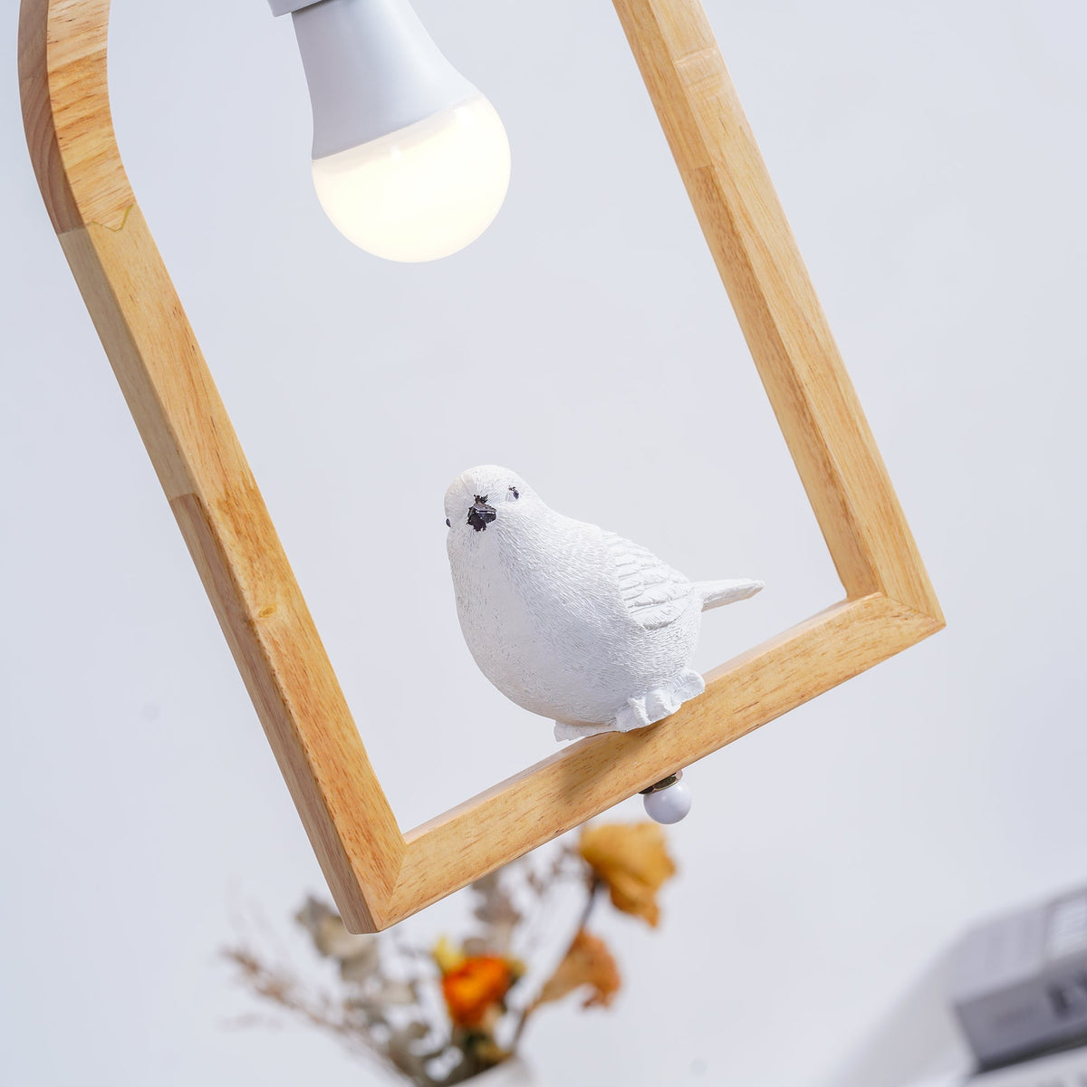 Ceda Pendelleuchte aus Holz und Kunstharz