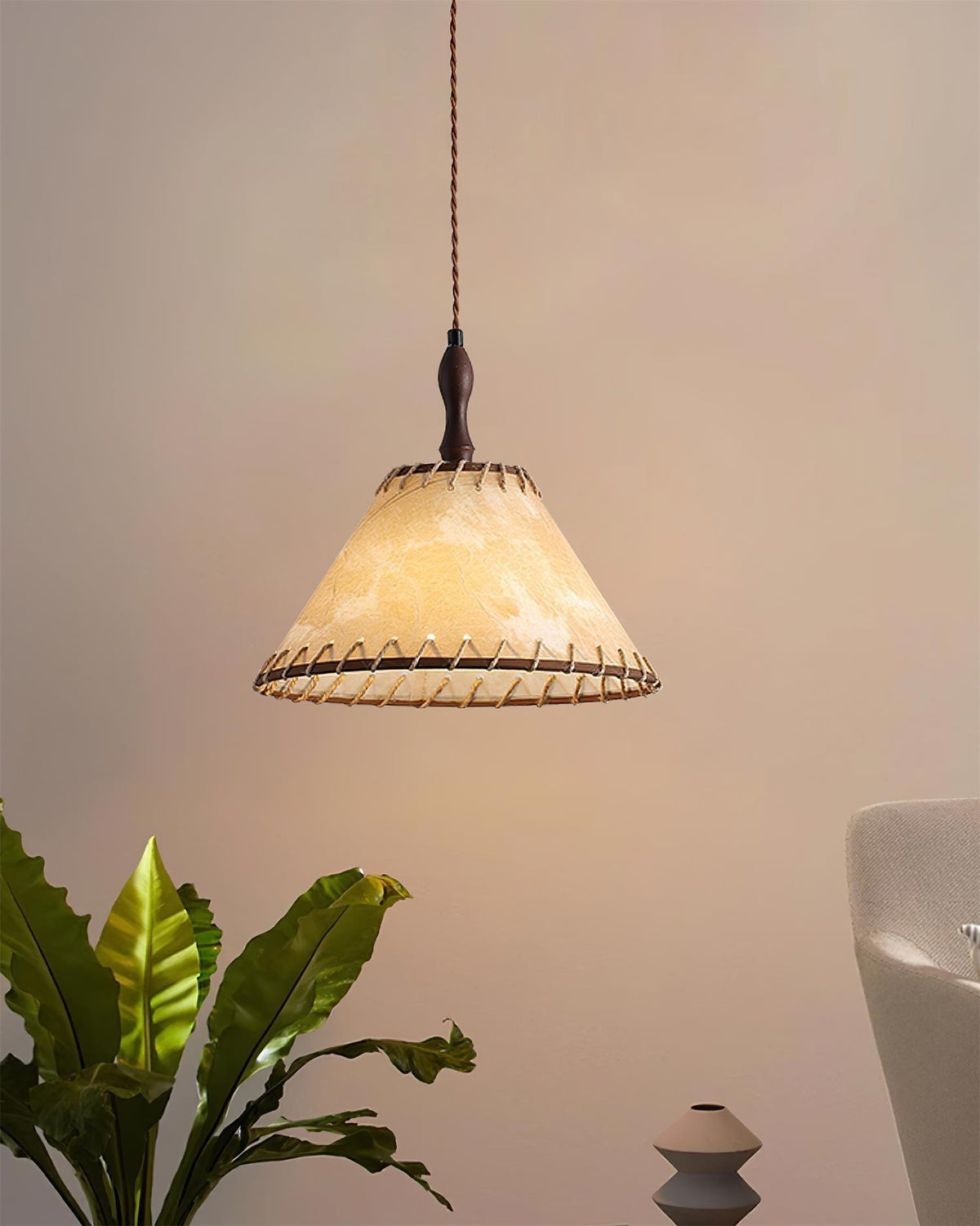 Linoena moderne Pendelleuchte aus Stoff