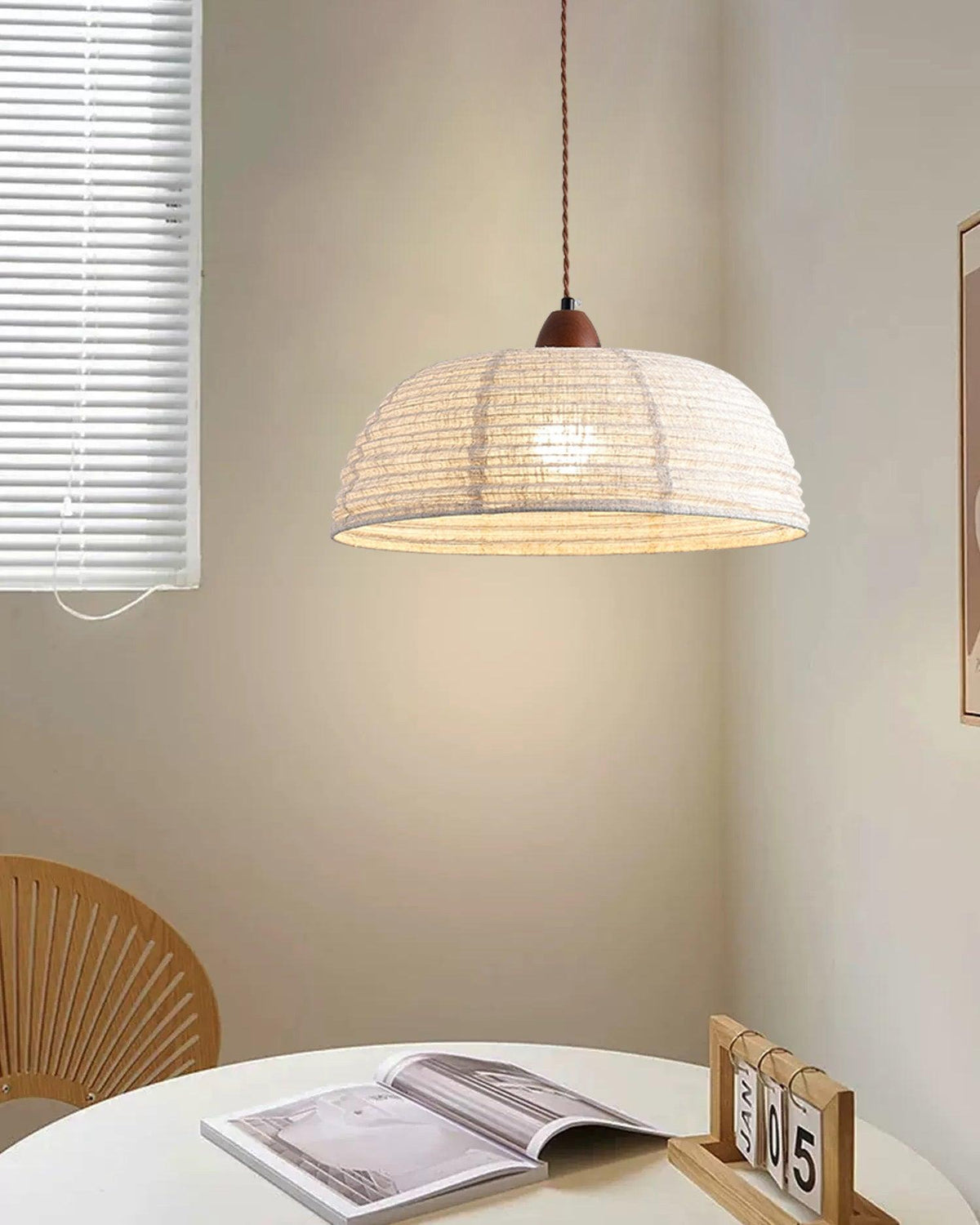 Linoena moderne Pendelleuchte aus Stoff
