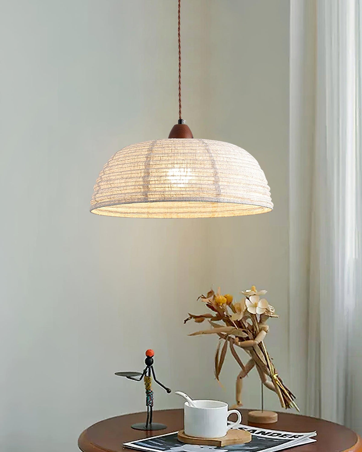 Linoena moderne Pendelleuchte aus Stoff