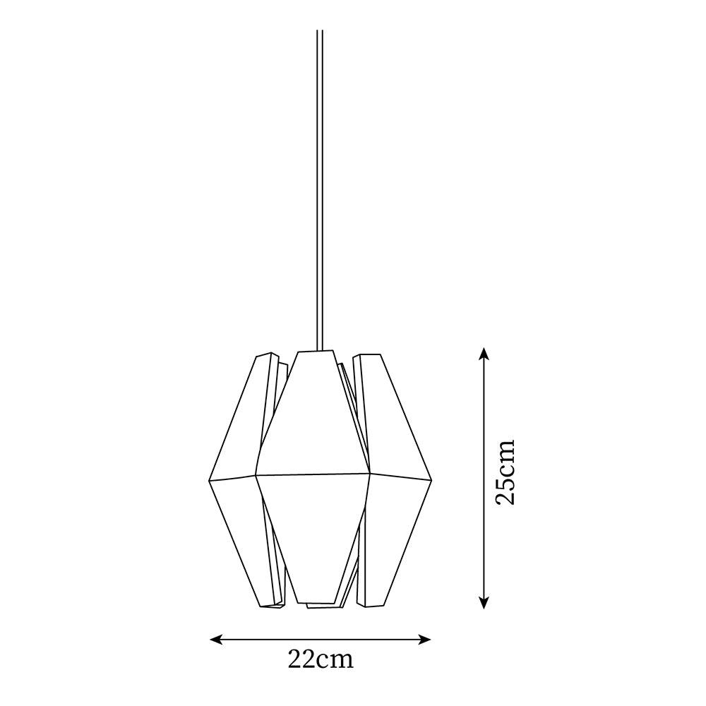 Miro Pendelleuchte geometrischer Holzlampenschirm warmes Leuchten nordischer Minimalismus Akzent