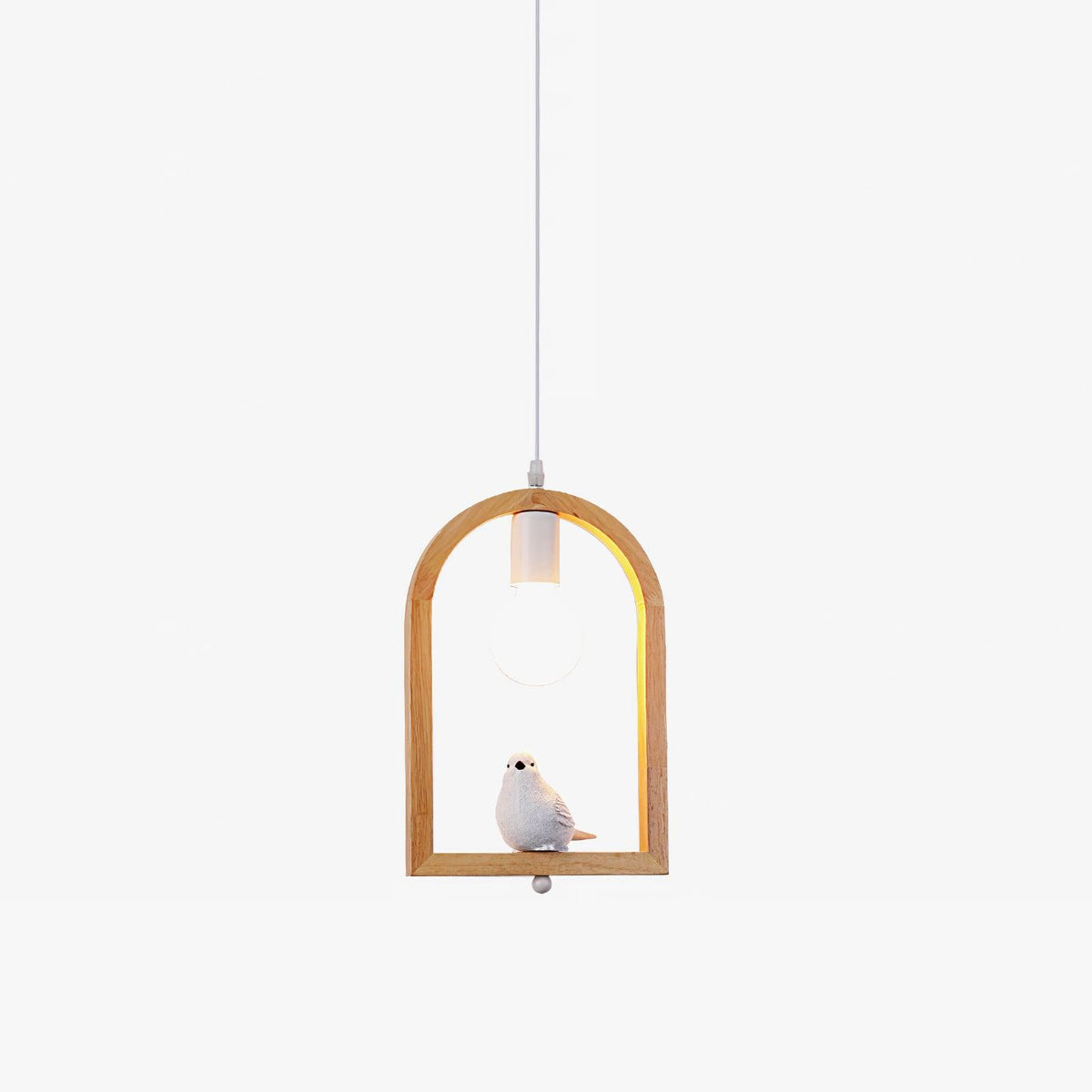 Ceda Pendelleuchte aus Holz und Kunstharz