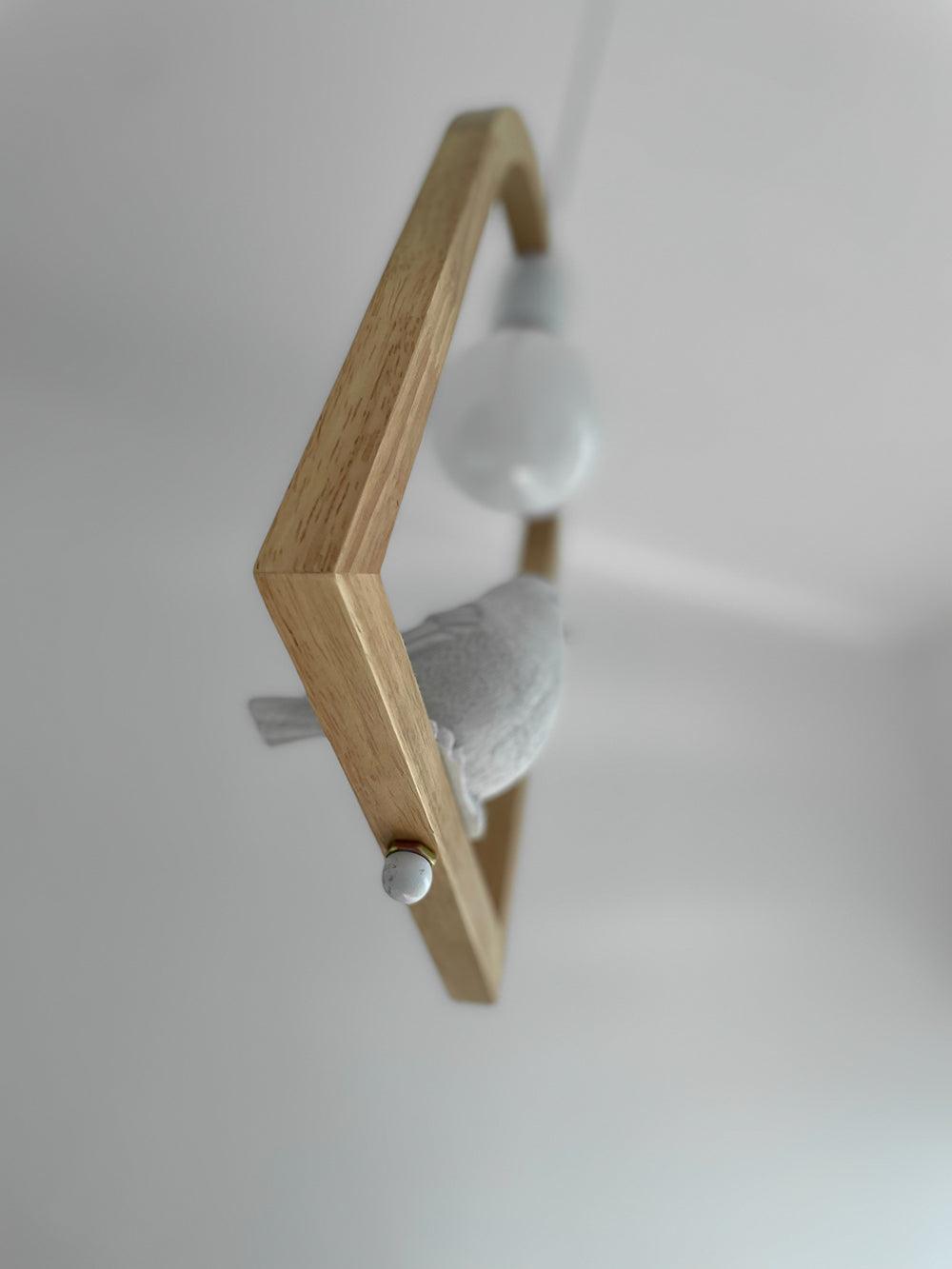 Ceda Pendelleuchte aus Holz und Kunstharz
