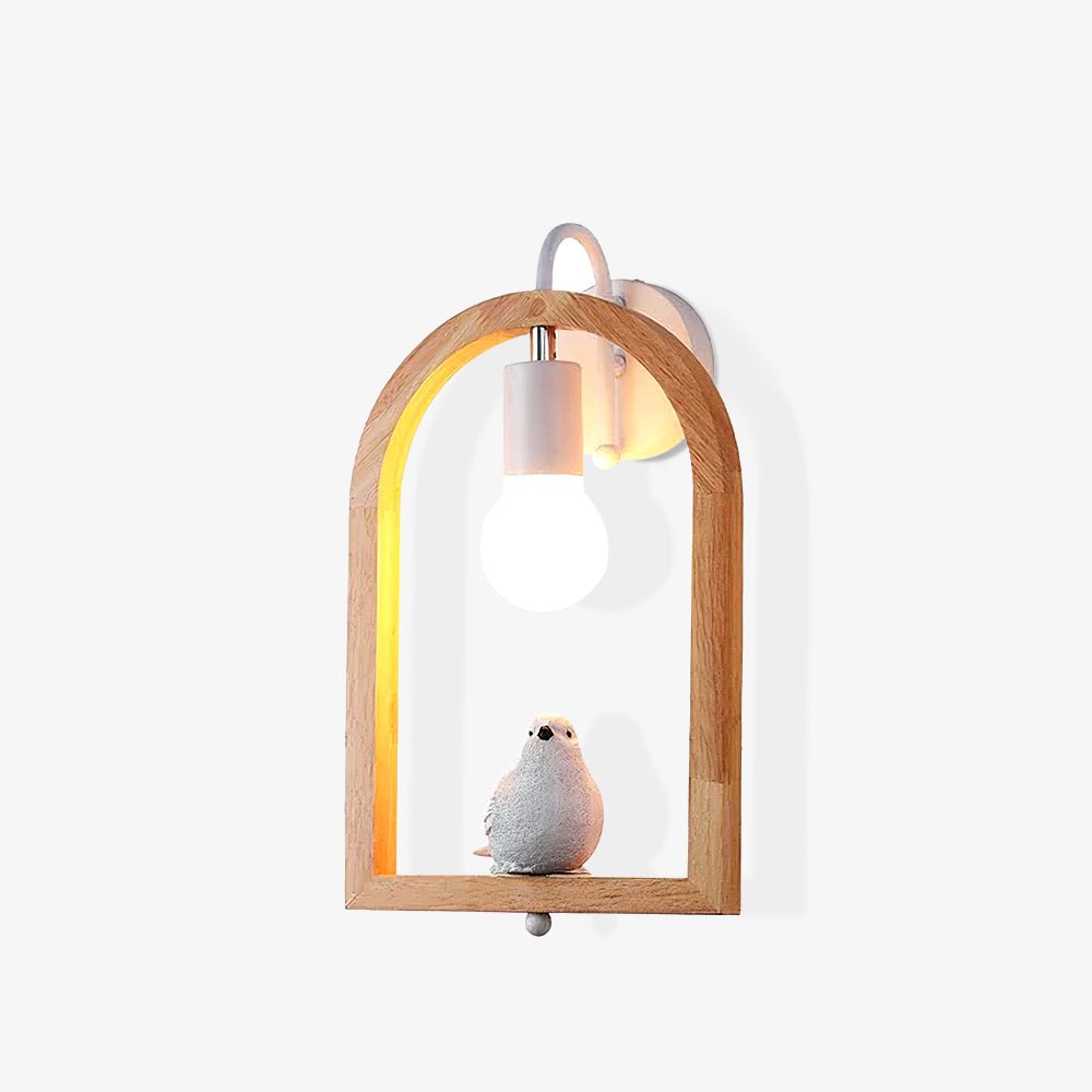 Cari zeitgenössische Kunst-Vogel-Wandleuchte aus Kunstharz