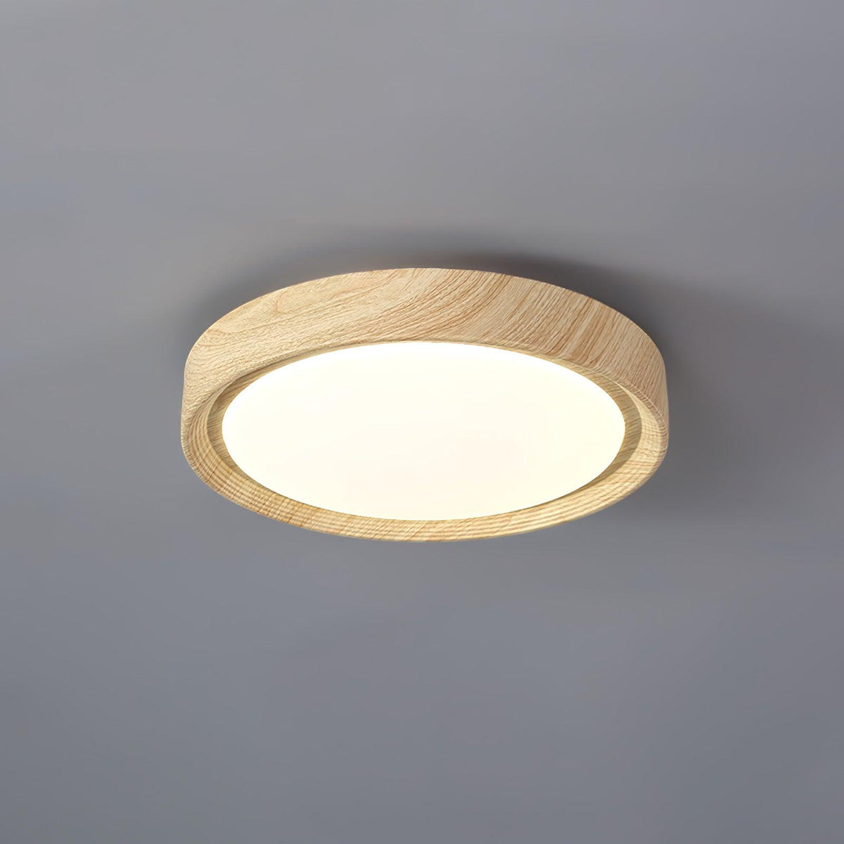 Grena Runde Deckenleuchte mit Holzmaserung