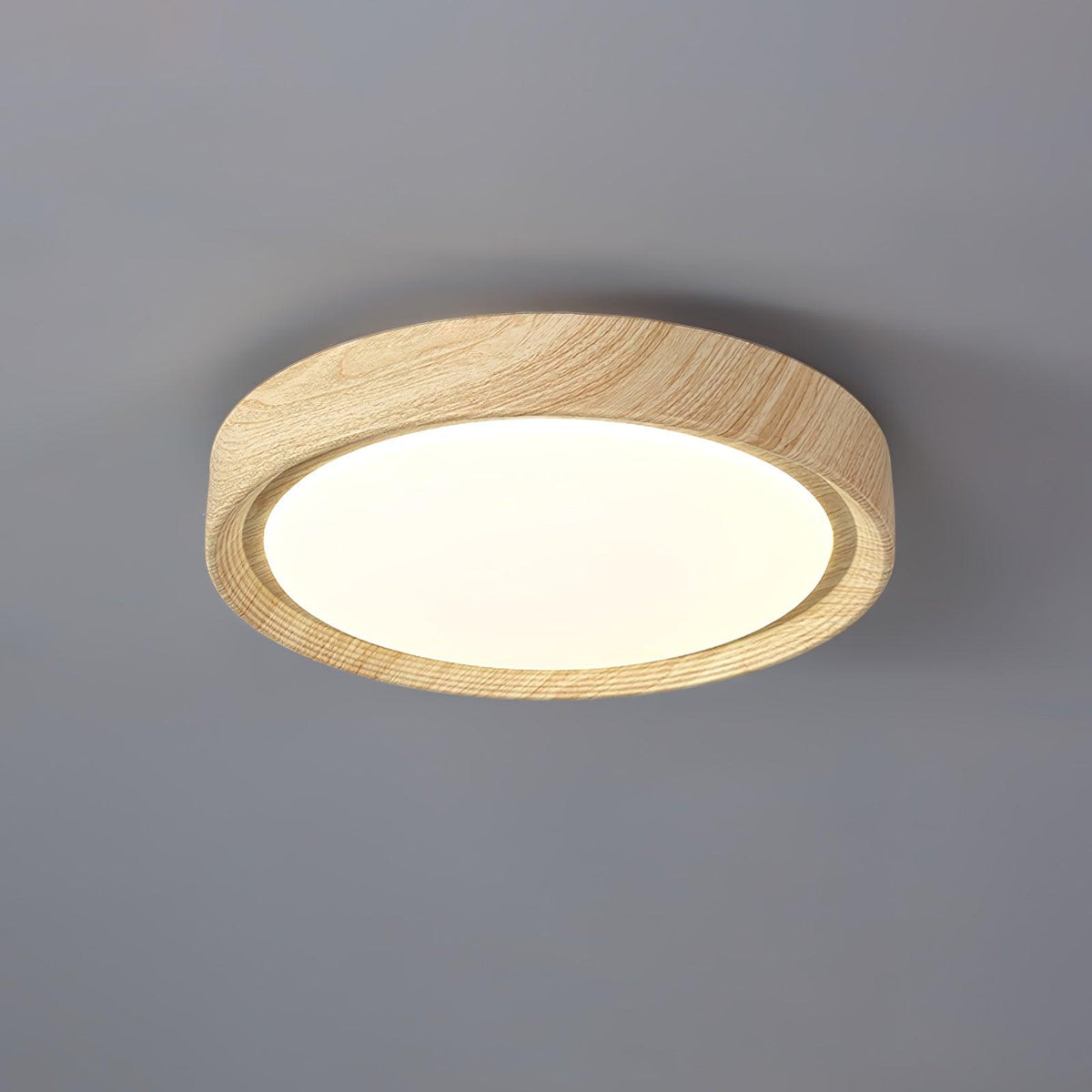 Grena Runde Deckenleuchte mit Holzmaserung
