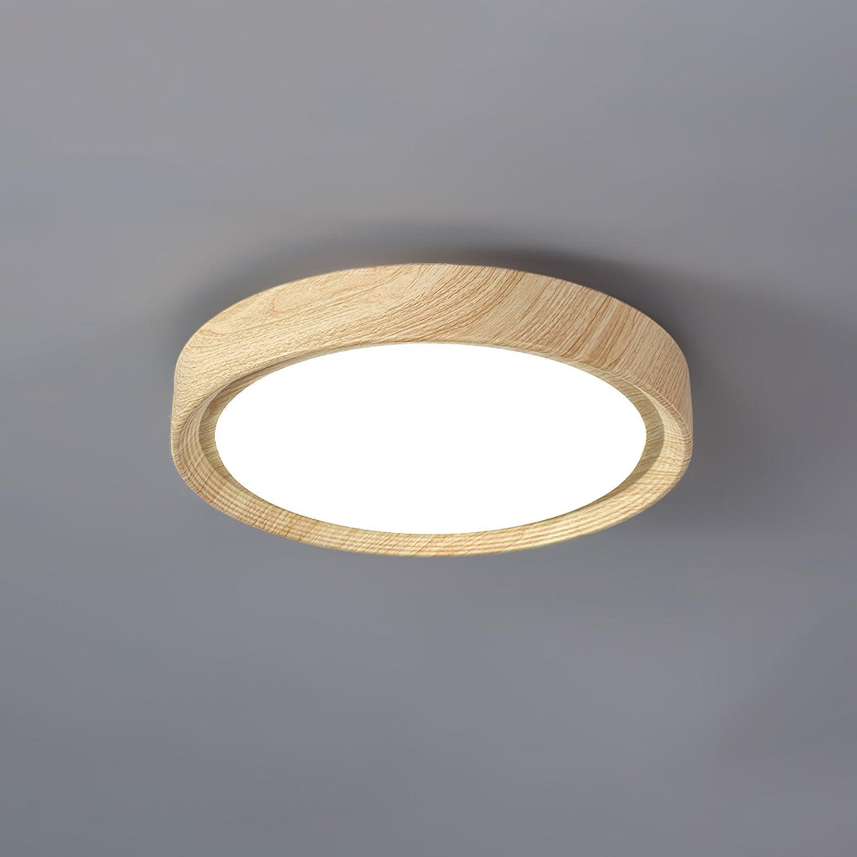 Grena Runde Deckenleuchte mit Holzmaserung