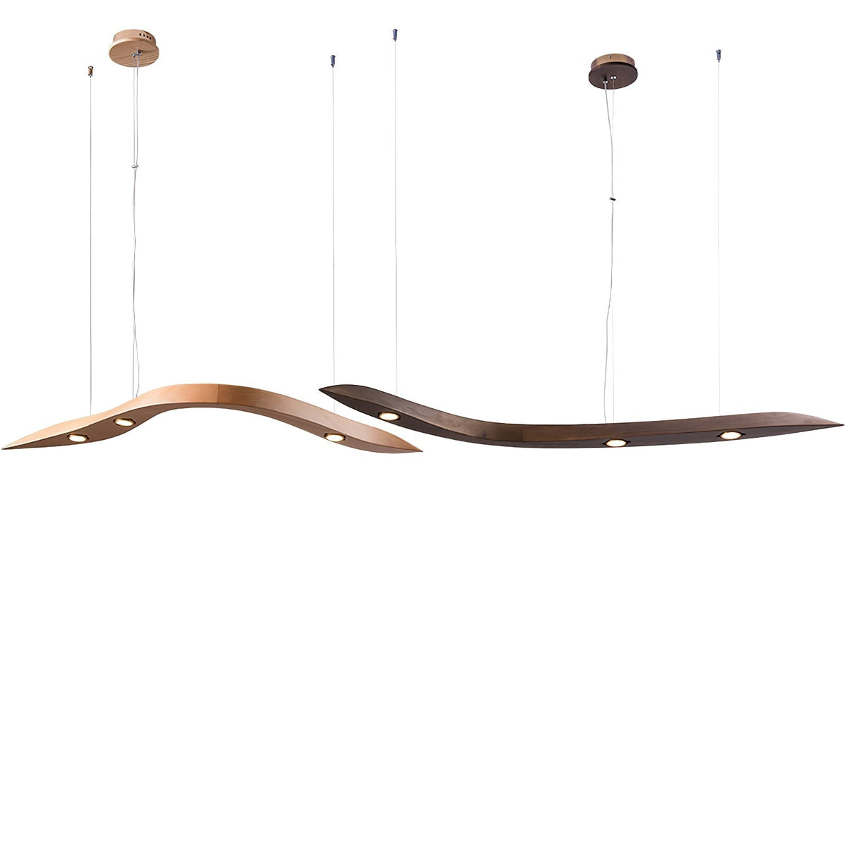 Queral Flow Minimalistische Pendelleuchte aus Holz