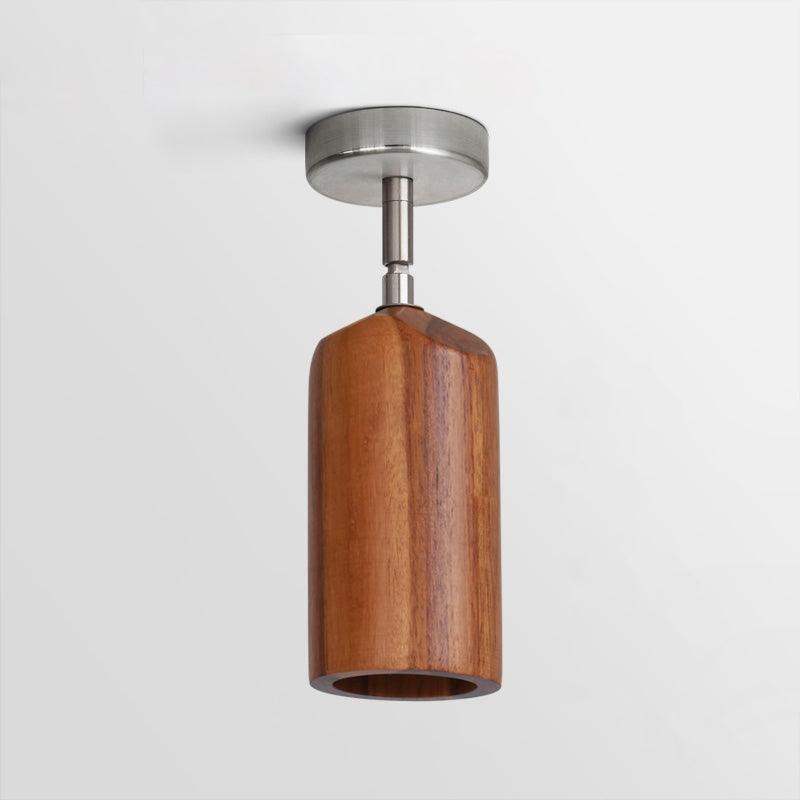 Elviian Deckenleuchte Holz-Schiene verstellbare Lichtköpfe