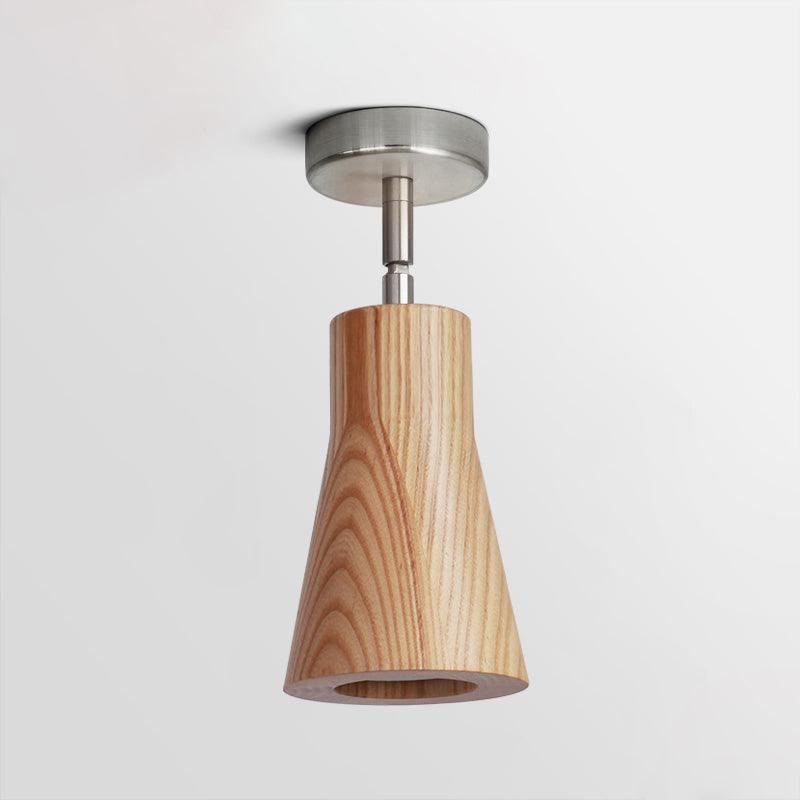 Elviian Deckenleuchte Holz-Schiene verstellbare Lichtköpfe