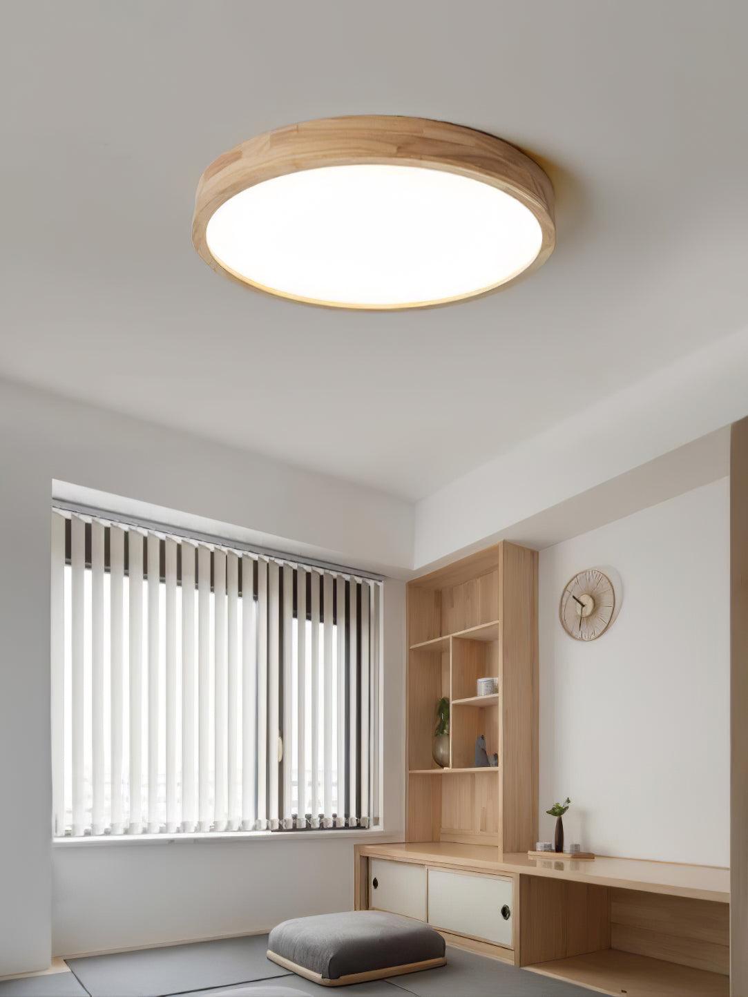 Aldalaya Deckenleuchte aus Holz mit geometrischem LED-Licht