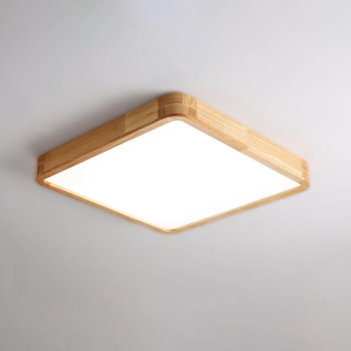 Aldalaya Deckenleuchte aus Holz mit geometrischem LED-Licht