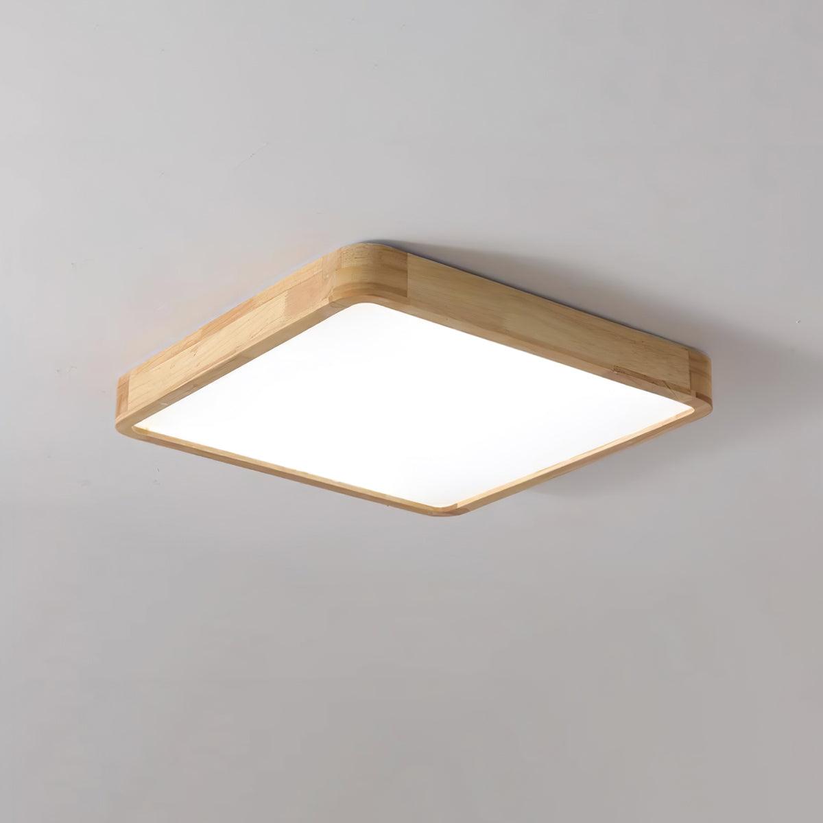 Aldalaya Deckenleuchte aus Holz mit geometrischem LED-Licht