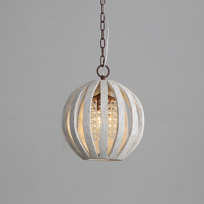 Sylaette Pendelleuchte mit Holzkugel in altem Holz