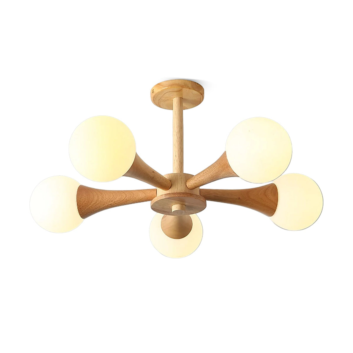 Drae Kronleuchter aus Holz mit Kugel
