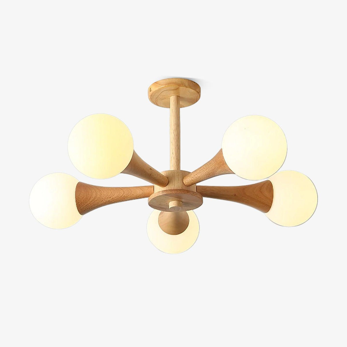 Drae Kronleuchter aus Holz mit Kugel