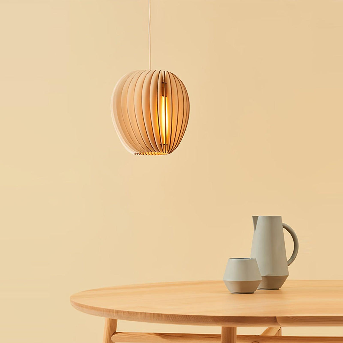 Jior Elegance Unique Orb Pendelleuchte aus Holz