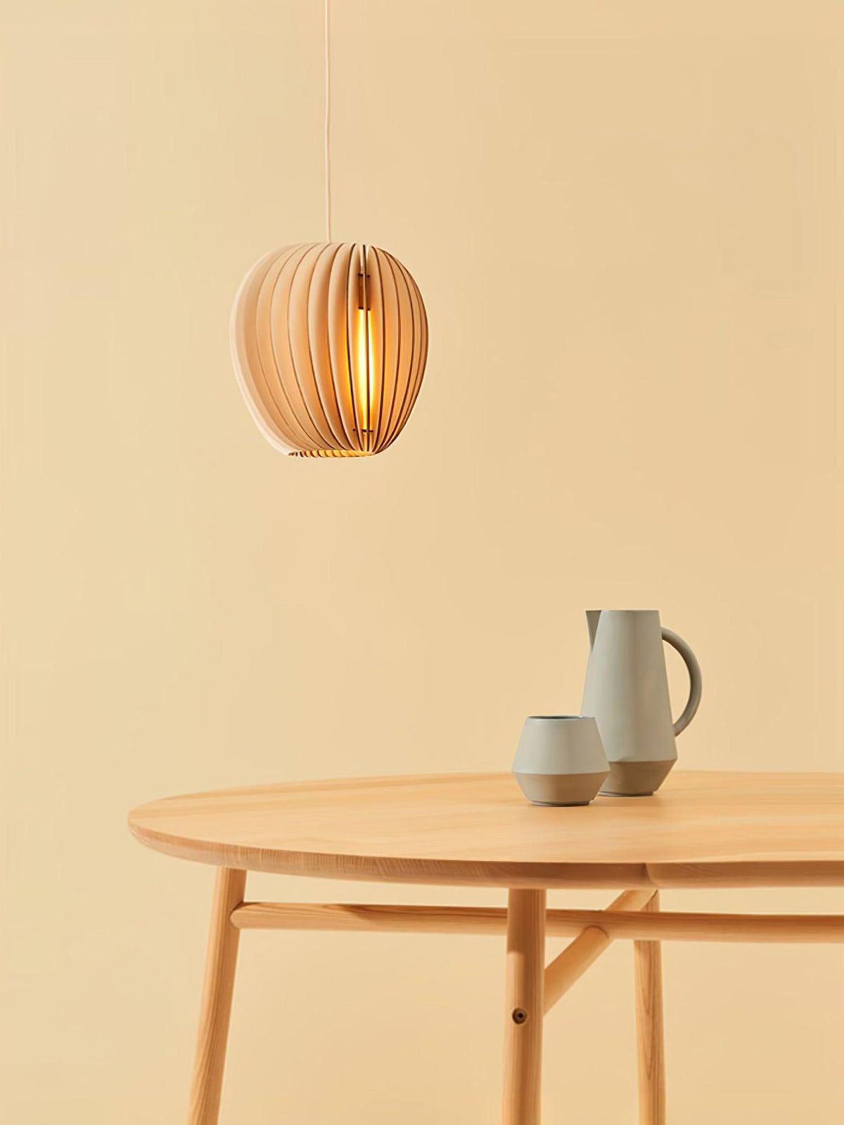 Jior Elegance Unique Orb Pendelleuchte aus Holz