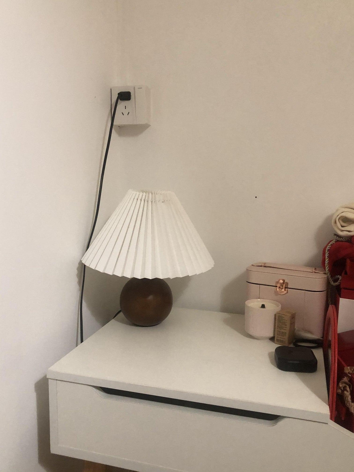 Zesilon Tischleuchte Holzkugeltischleuchte