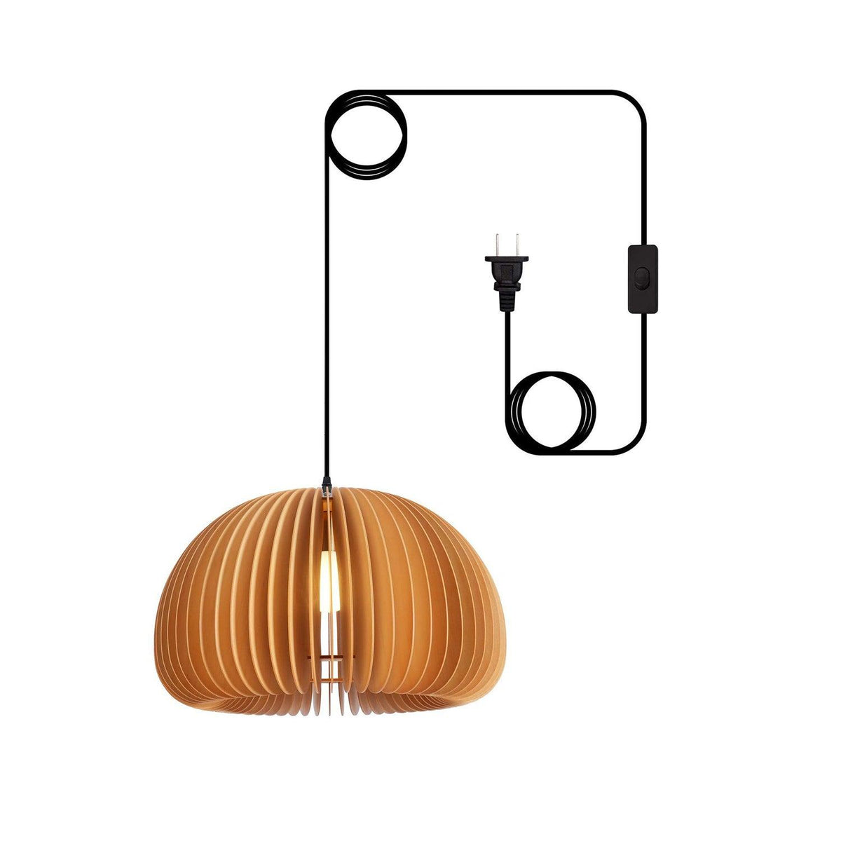 Enoris Retro-Pendelleuchte aus Holz