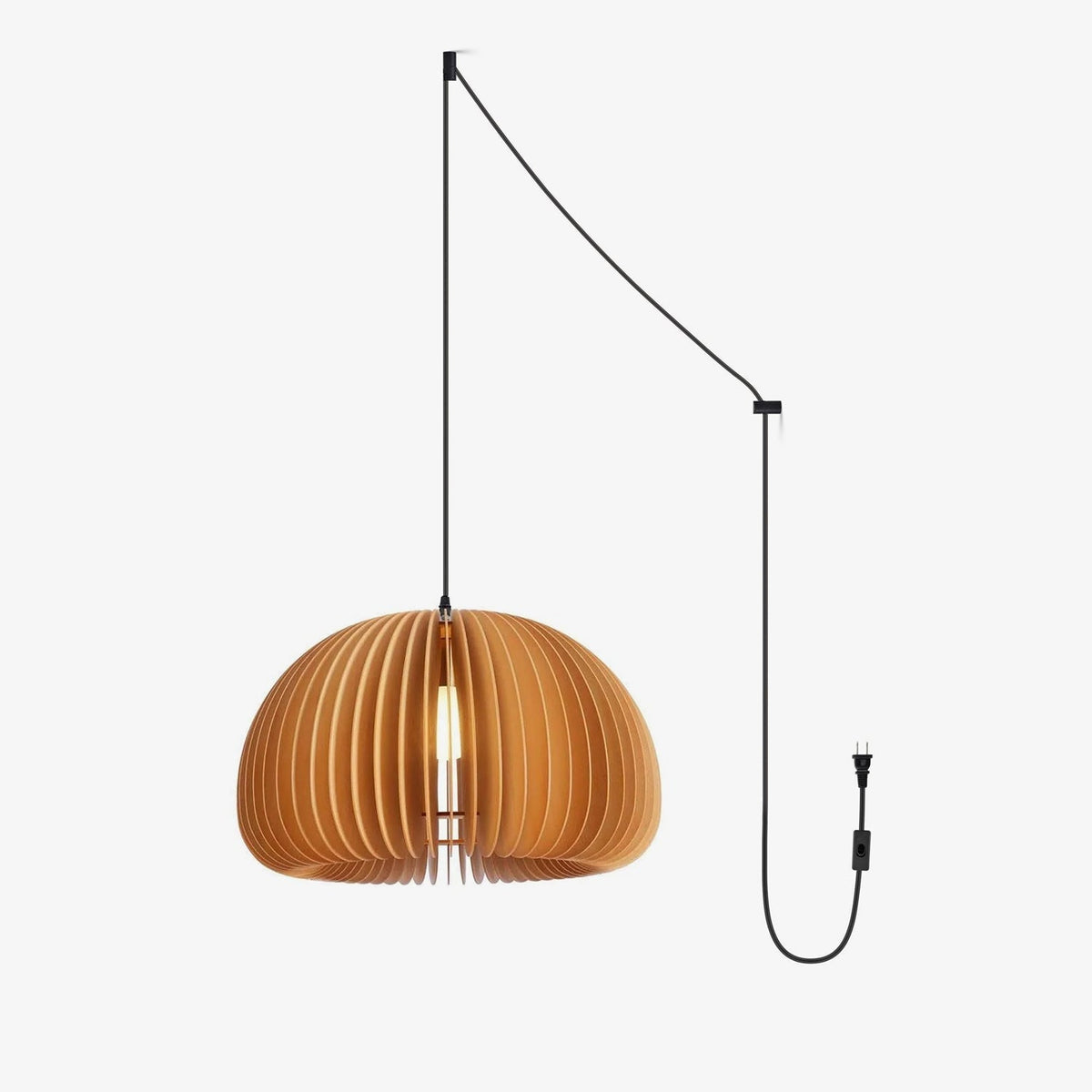 Enoris Retro-Pendelleuchte aus Holz