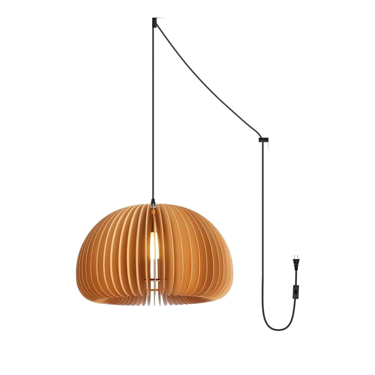 Enoris Retro-Pendelleuchte aus Holz