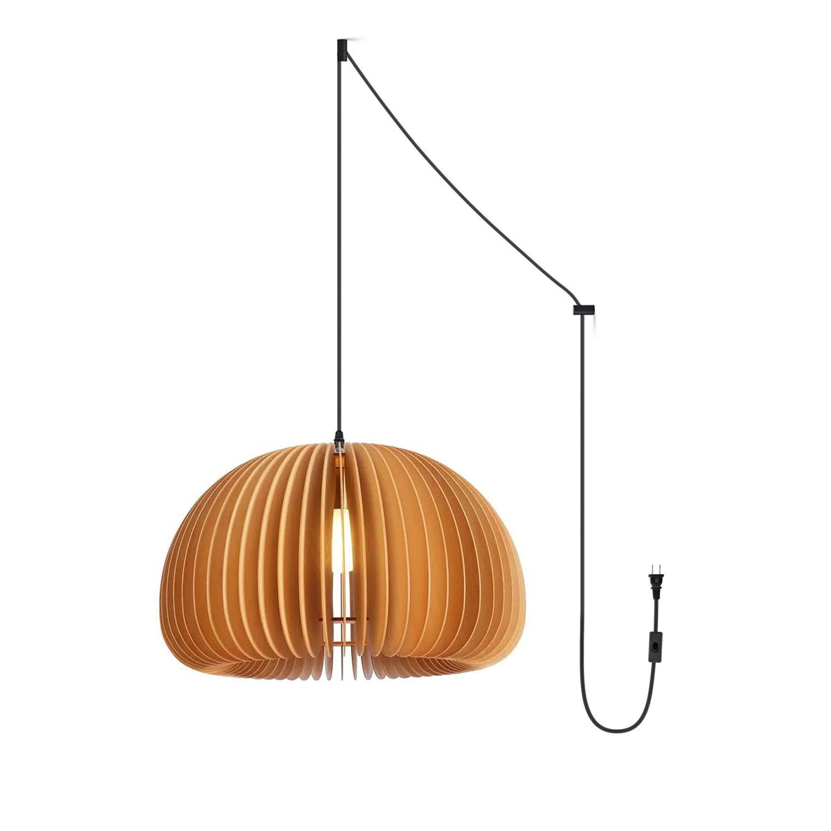 Enoris Retro-Pendelleuchte aus Holz