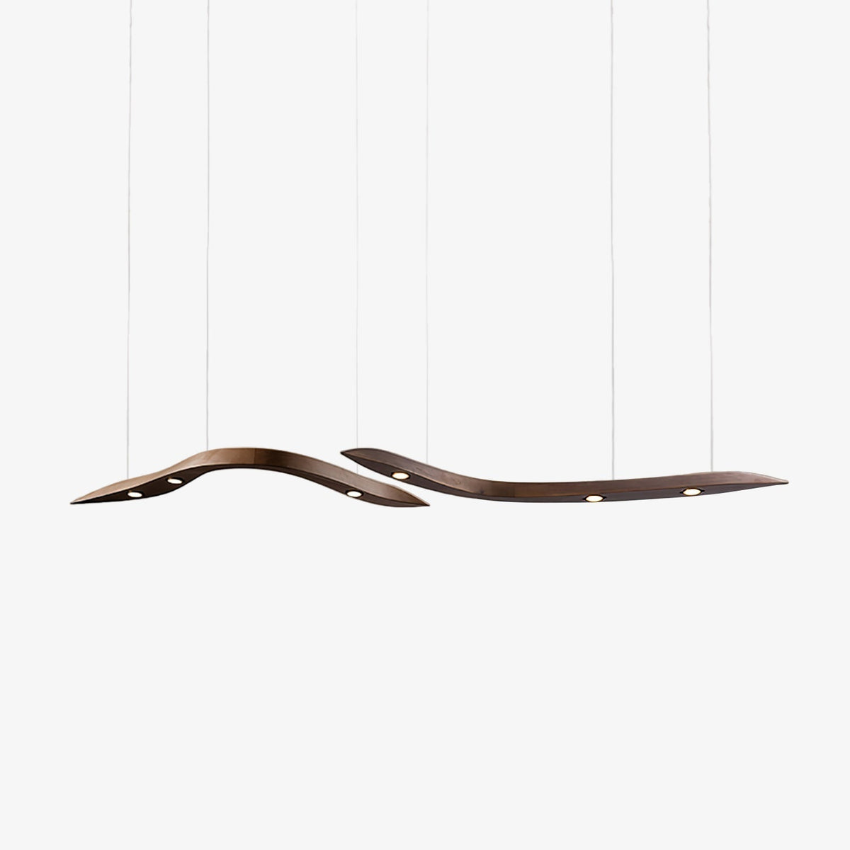 Queral Flow Minimalistische Pendelleuchte aus Holz